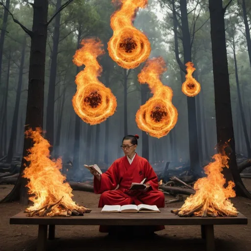 Prompt: Snackwell.  Studious.  Forest.  Conflagration.  Molecule.  Spellcheck.  Taoism. 