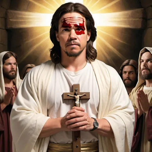 Prompt: mark Wahlberg as jesus