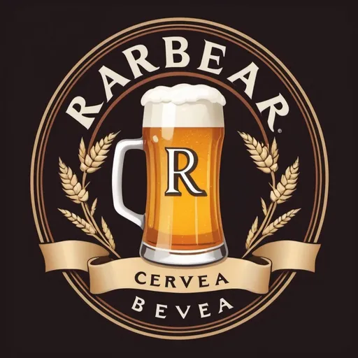 Prompt: crea una imagen de logotipo con las dos letras RR para una barra de cerveza que incluya una jarra de cerveza

