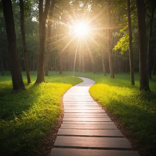 Prompt: A bright path leading to a bright future