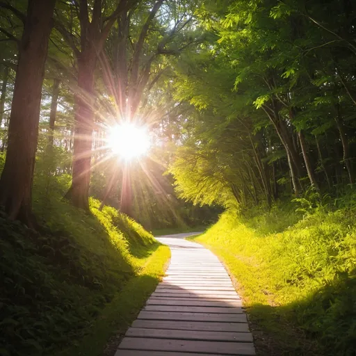 Prompt: A bright path leading to a bright future