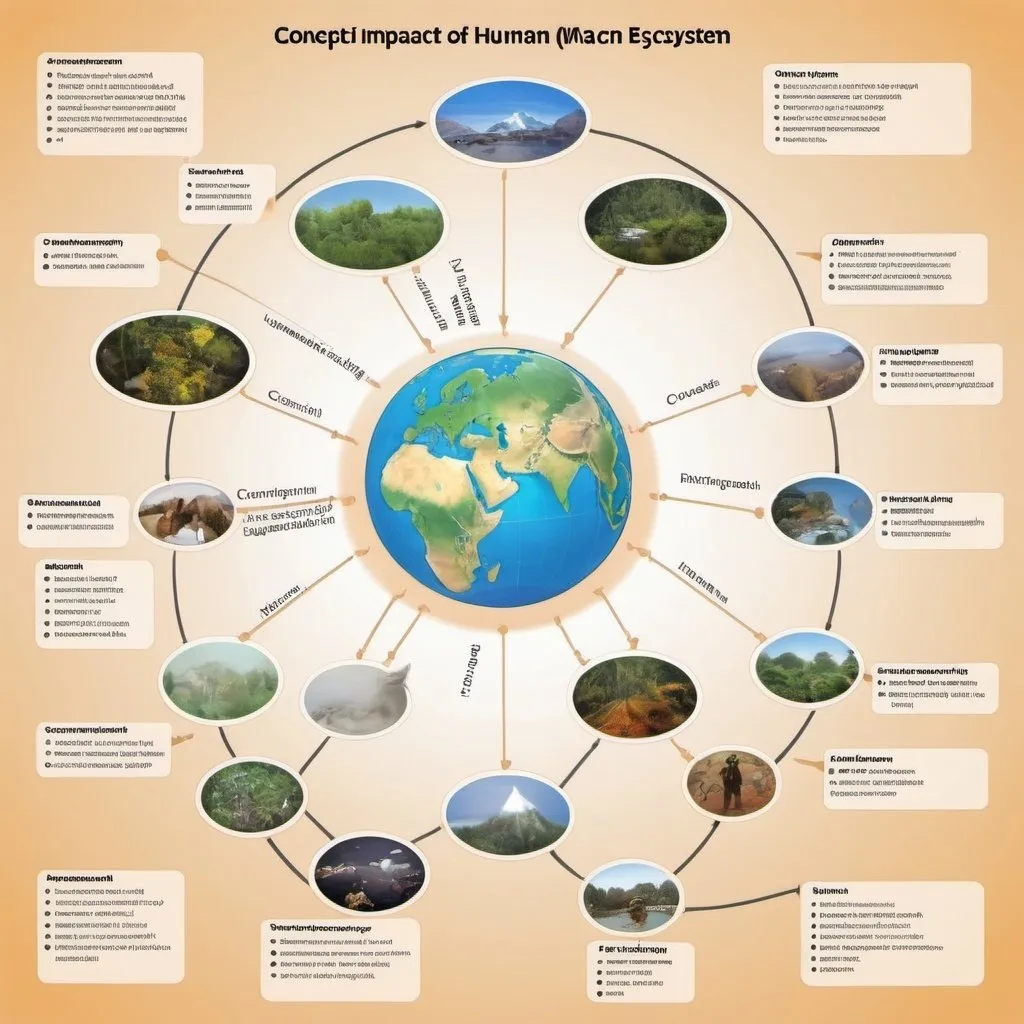 Prompt: concept map of human impact on ecosystem