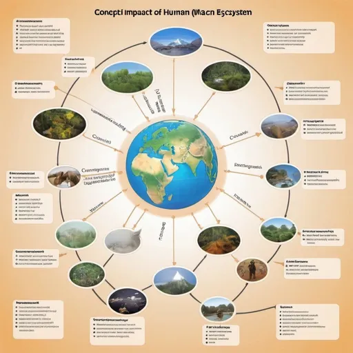 Prompt: concept map of human impact on ecosystem