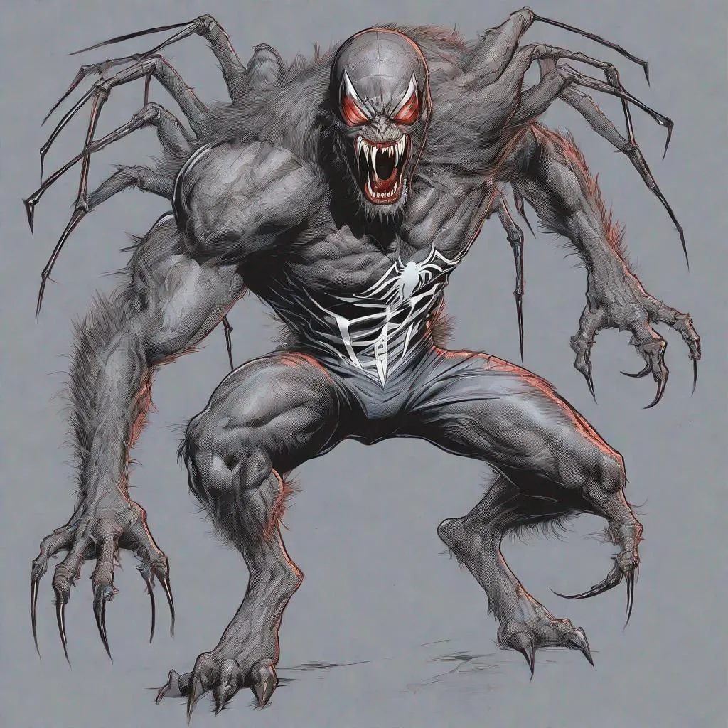 scary werewolf spider-man | OpenArt