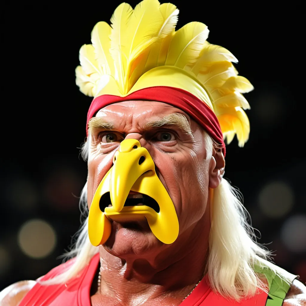 Prompt: Hulk hogan as a chicken