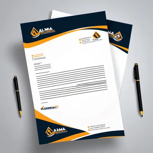 Prompt: Make  a professional Letterhead with  logo for construction company in name of Almas Latakwal CC