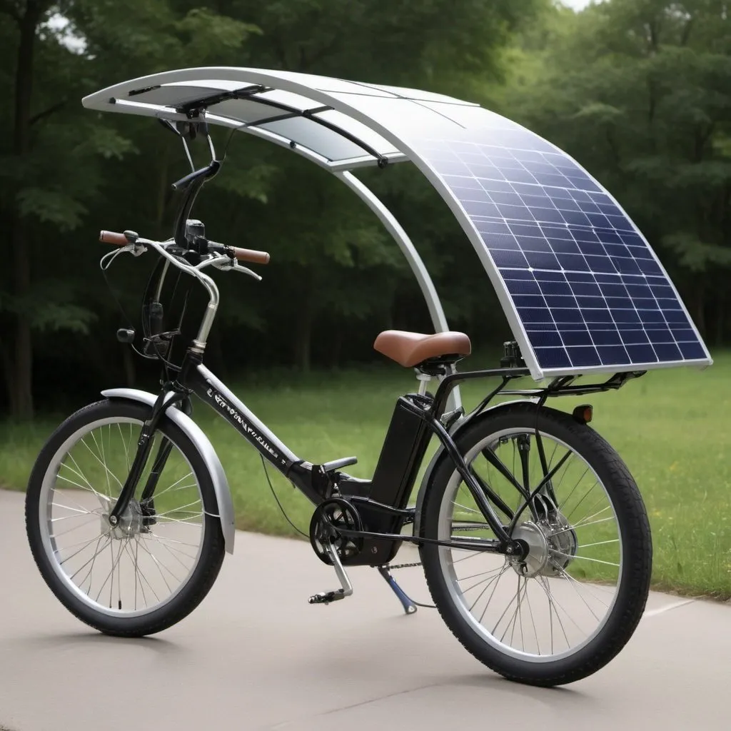 Solar powered bicycle sale