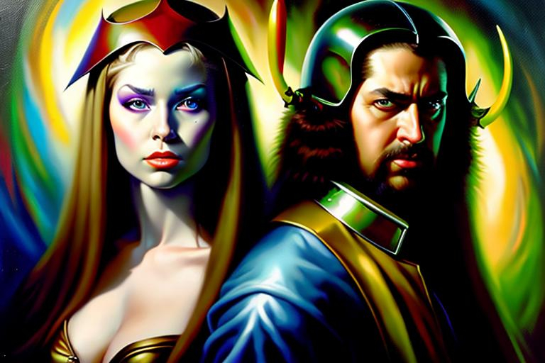 Prompt: airbrushed oil painting (masterpiece :1.4), best quality, fantasy, D&D, character portrait, in the style of Eric Belisle