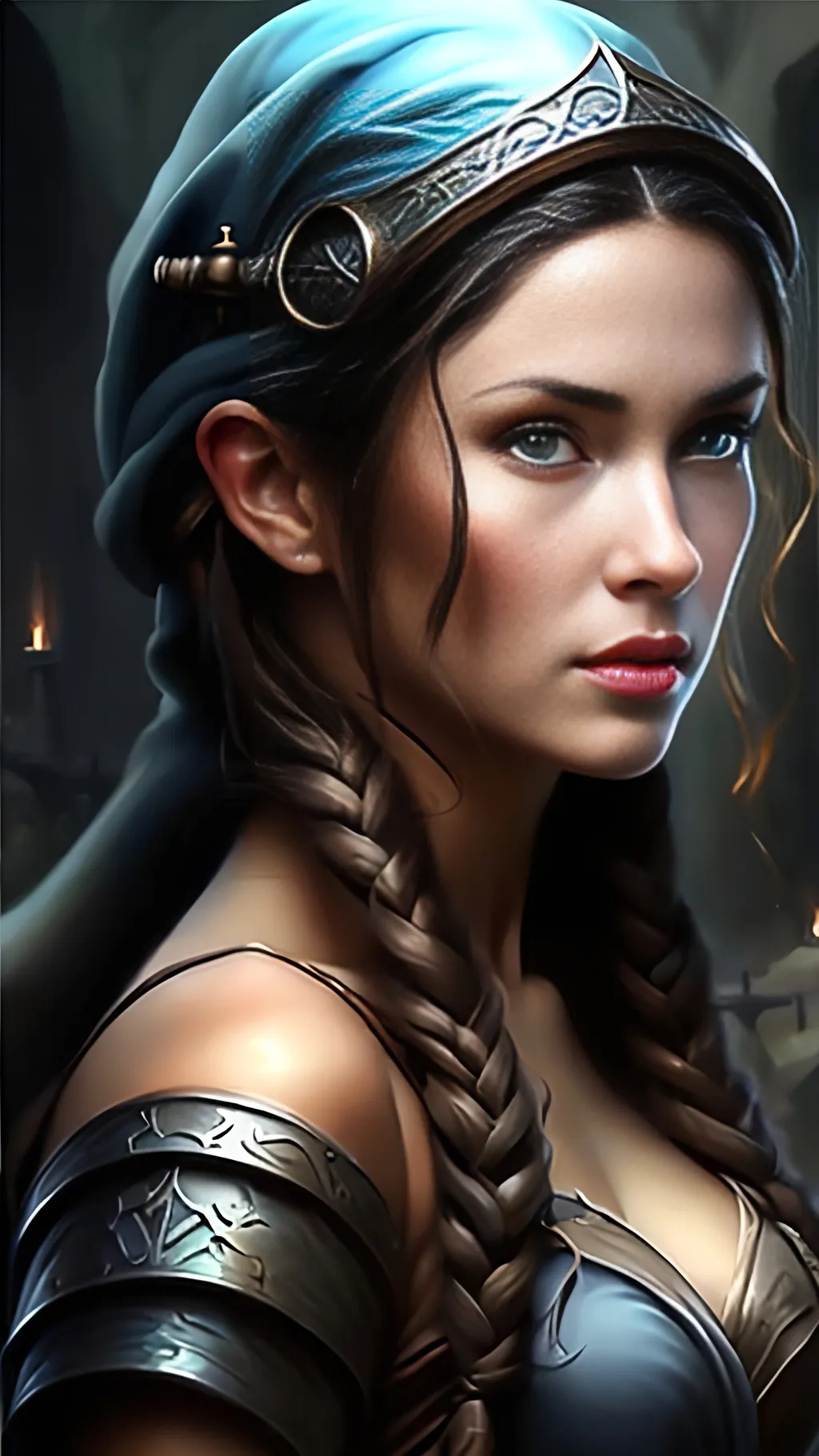 Prompt: airbrushed matte oil painting, masterpiece :1.4, best quality:1.0, medieval fantasy, beautiful female lillend, character portrait, in the style of Eric Belisle