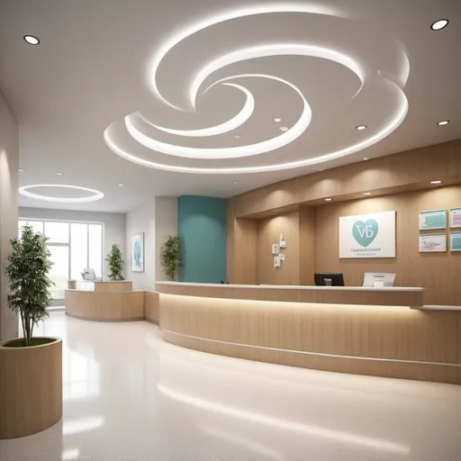 Prompt: Creating an attractive and rejuvenating reception area for a maternity hospital while incorporating symbolic elements sounds like a wonderful design challenge! Here are some ideas to bring this concept to life:

