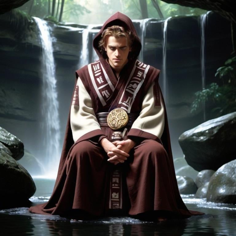 Prompt: realistic picture of Hayden Christensen as Anakin Skywalker