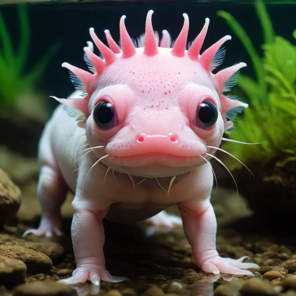 Prompt: An axolotl crossed with a dog