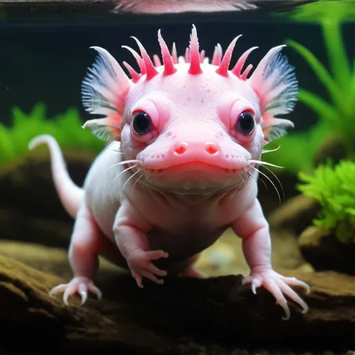 Prompt: An axolotl crossed with a dog