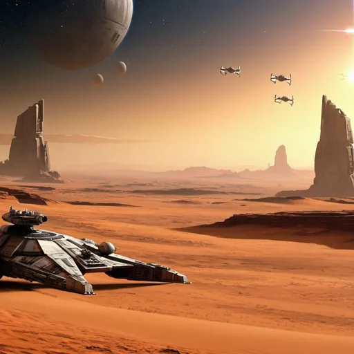 Prompt: Scenic Star Wars PC wallpaper