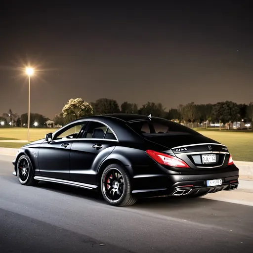 Prompt: W CLS 63 AMG IN NIGHT BACK
