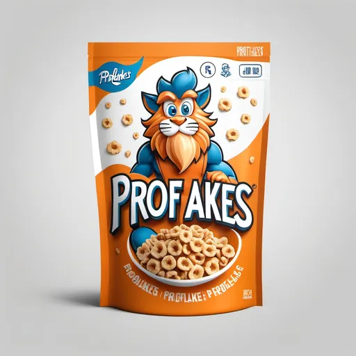 Prompt: logo for a Protein Cereal called ProFlakes