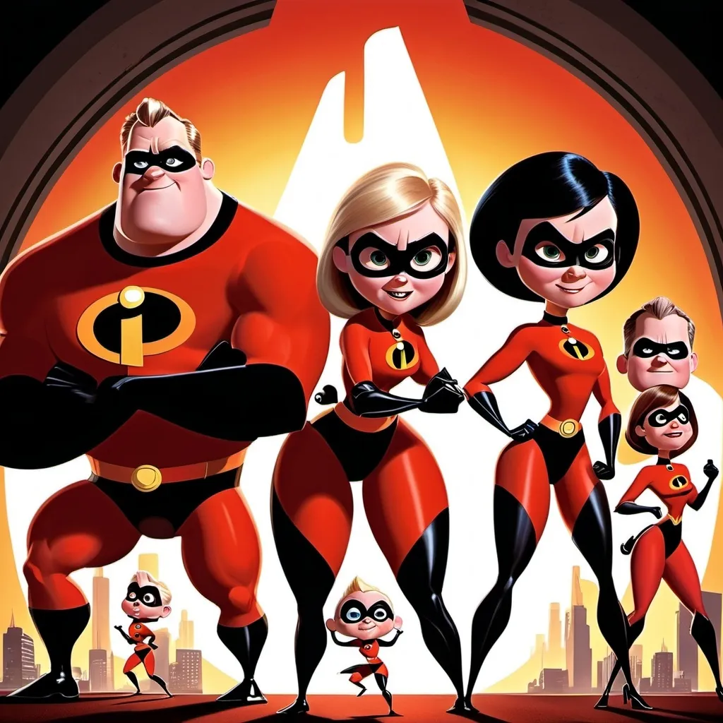 Prompt: incredibles art cartoon type