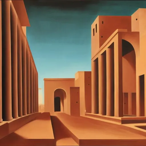 Prompt: painting similar to a de Chirico