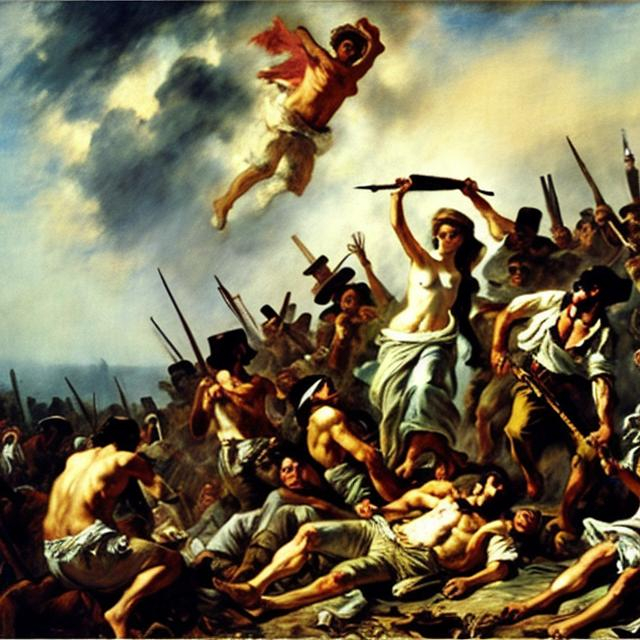 Prompt: painting similar to a delacroix