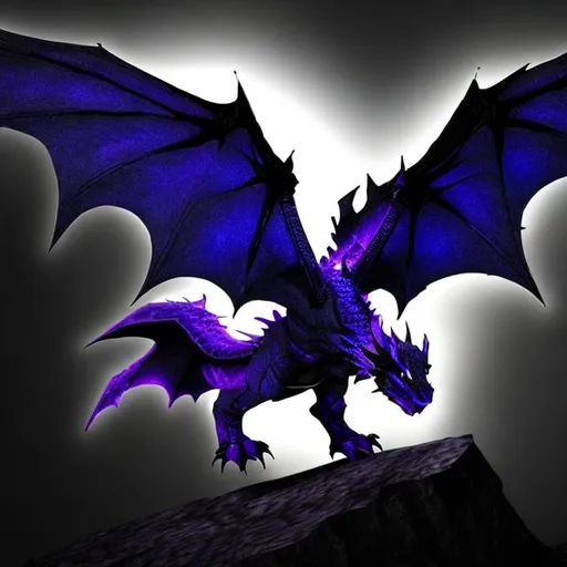 Prompt: The Ender Dragon ( white and Black and really realistic) 