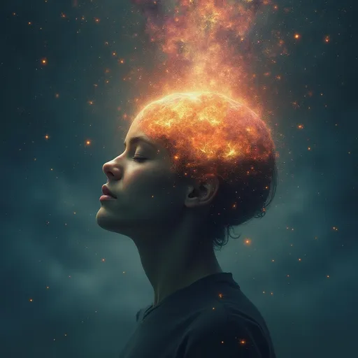 Prompt: Imagine sleeping in someone's reaching into your head into your brain while you dreams