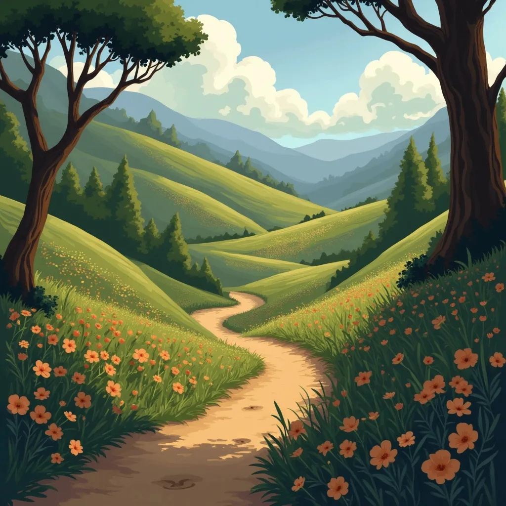 Prompt: Imagine if the hills had eyes in Disney style 