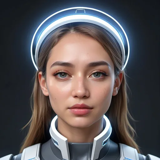 Prompt: halo crown realistic, futuristic, round crown