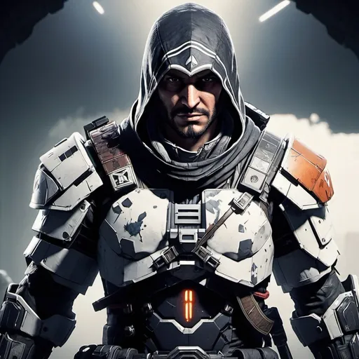 Prompt: ezio auditore from assassins creed in titanfall 2 in a titanfall 2 image style