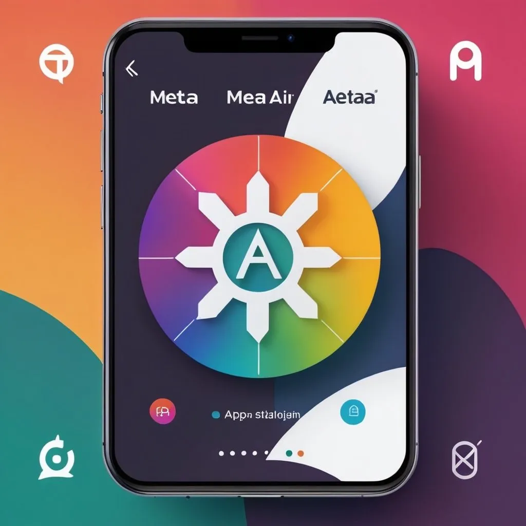 Prompt: Meta ai  banner with the symbol and colours of the  app