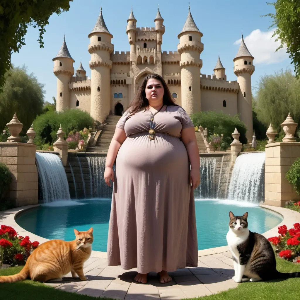 ack of very fat morbid obese broad arabian woman in...