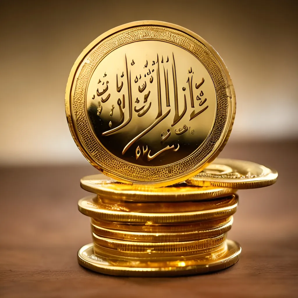 Prompt: Gold coin of the Saudi prince