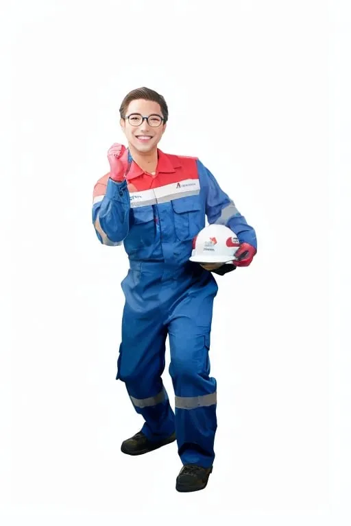 Prompt: illustration painting enthusiastic Male oil worker 