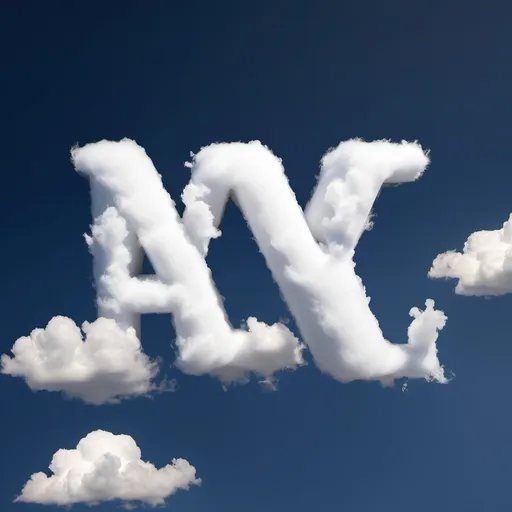 Prompt: Alphabets "CLOUDS" which made of clouds