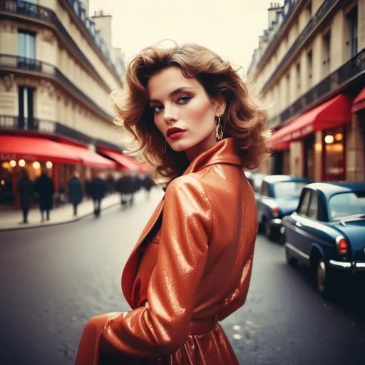 Prompt: Glamour photography of woman in paris in the style of Guy Aroch