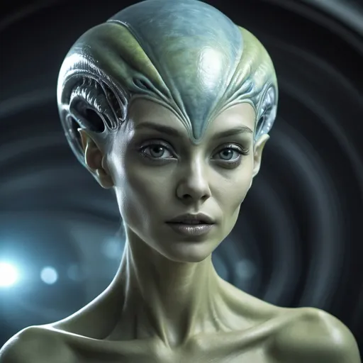 Prompt: beautiful alien woman