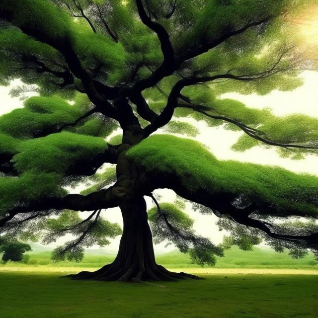 Prompt: a tree long and beuty