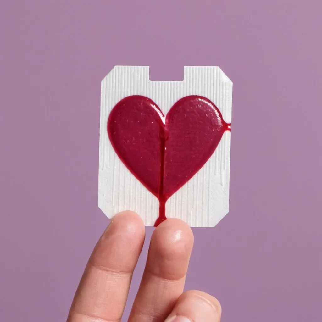 Prompt: Logo for instagram bleeding heart being held with band aids on it