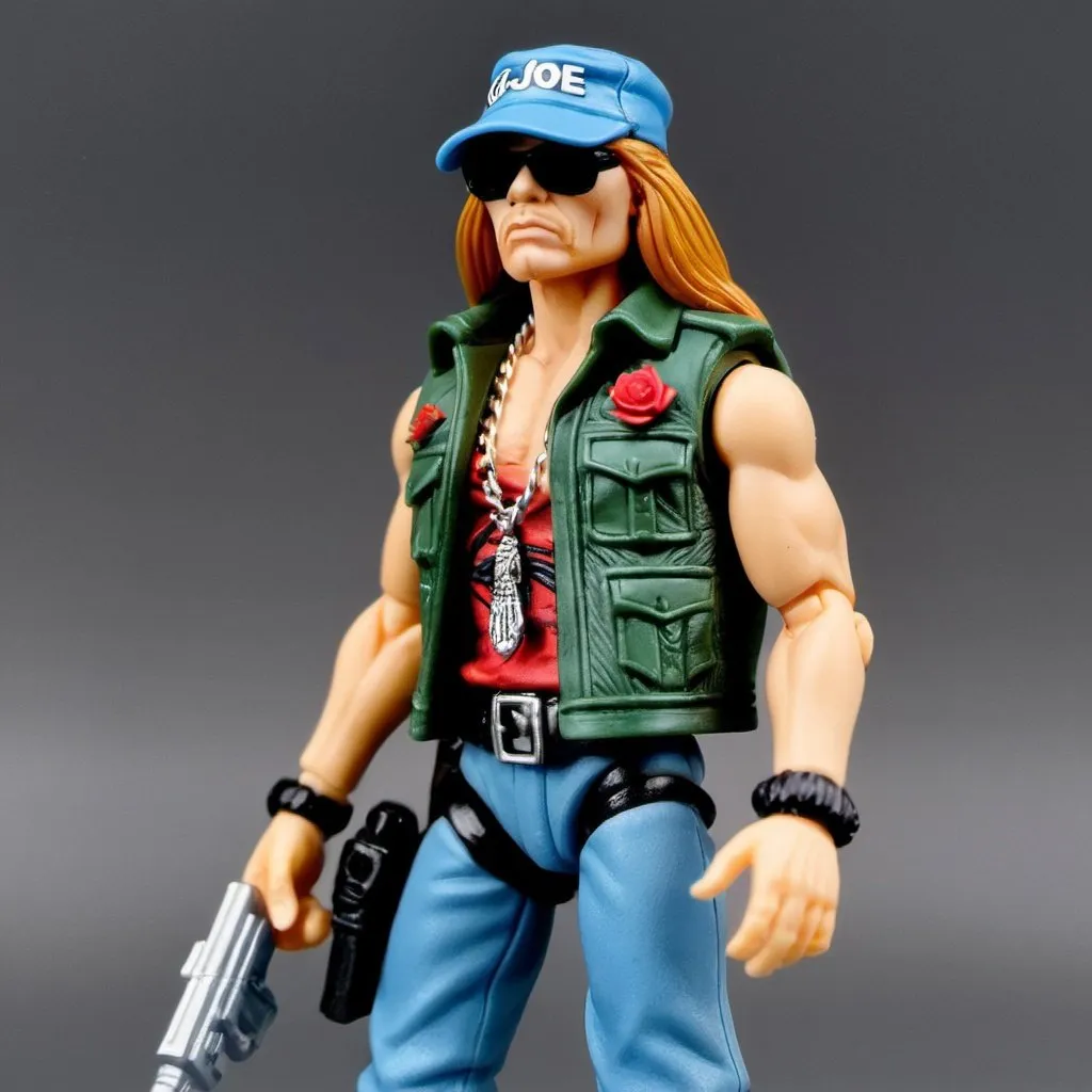 Prompt: product shot, axl rose gijoe 3 3/4 figure