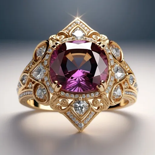 Prompt: Create diamond ring with gemstone  , look like shape , beauty ring create , same pattern use this ring 