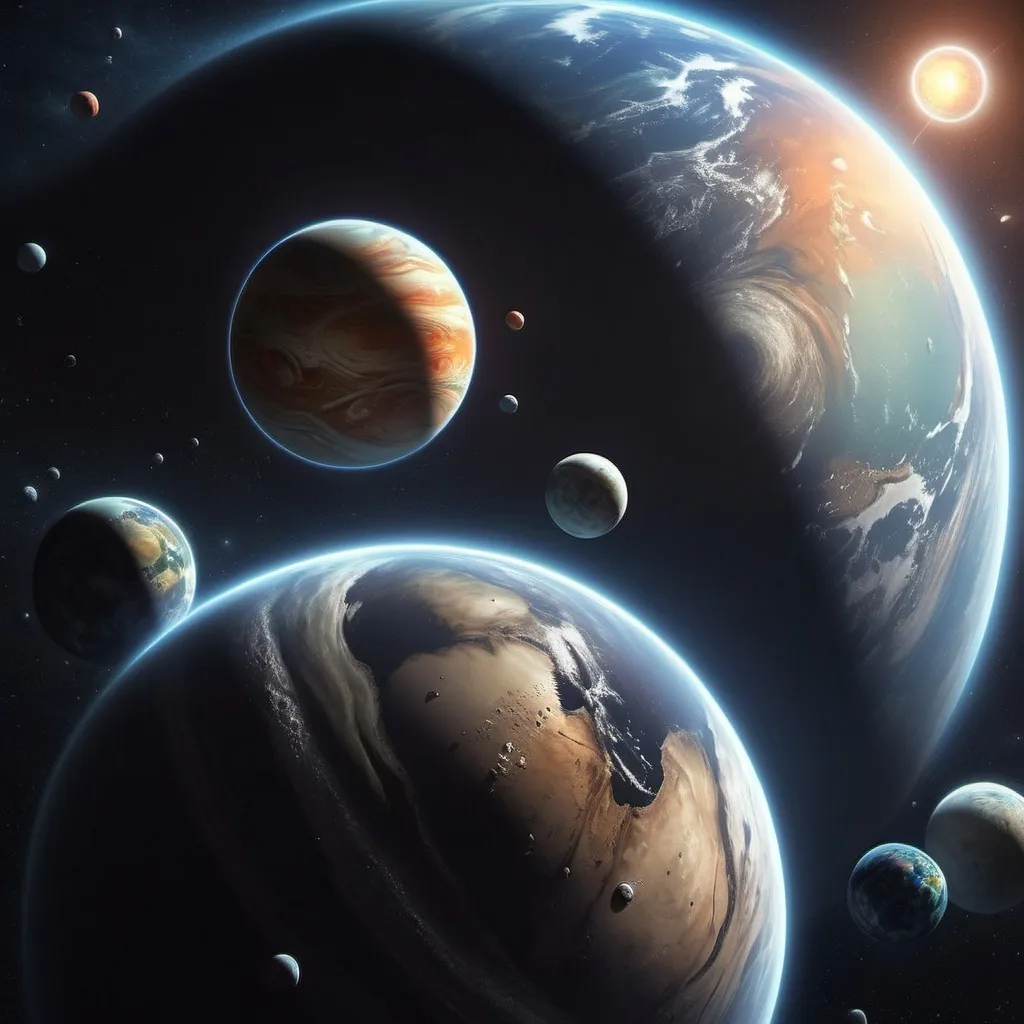 Prompt: planetas super realistas