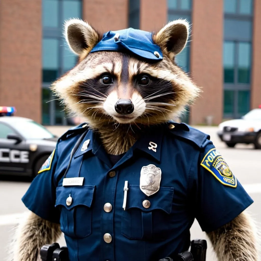 Prompt: police raccoon
