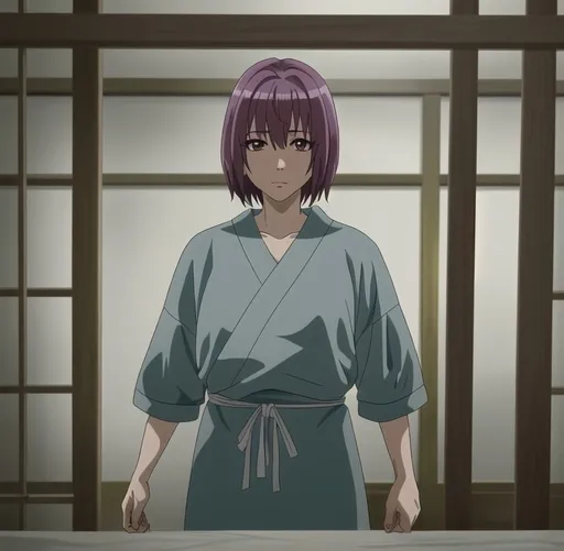Prompt: Satoru Gojo as a woman facing the viewer in the prison realm