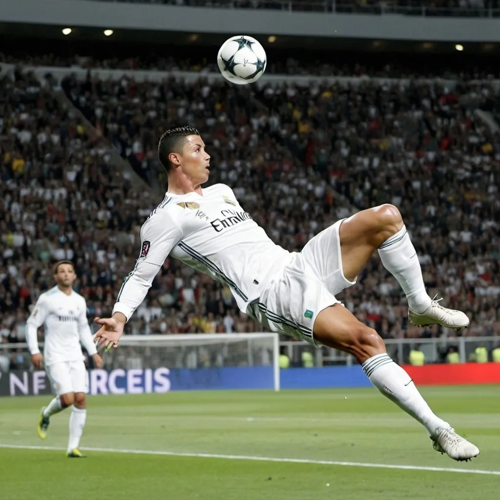 Prompt: Ronaldo bicycle kick