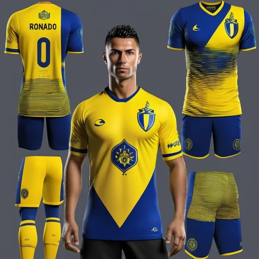 Prompt: 2022 ronaldo al nasser shirt