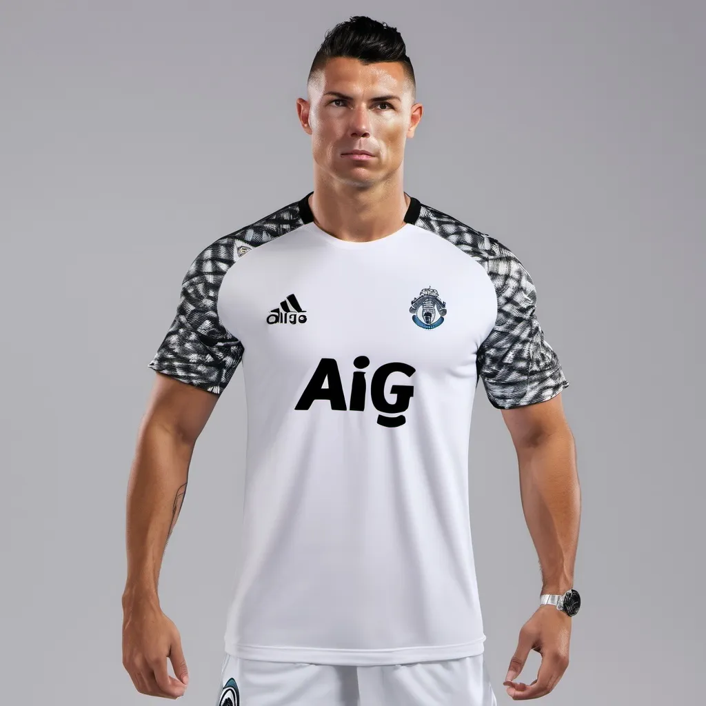 Prompt: 2022 ronaldo manchester untied AIG shirt