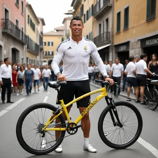 Prompt: ronaldo Bicycle