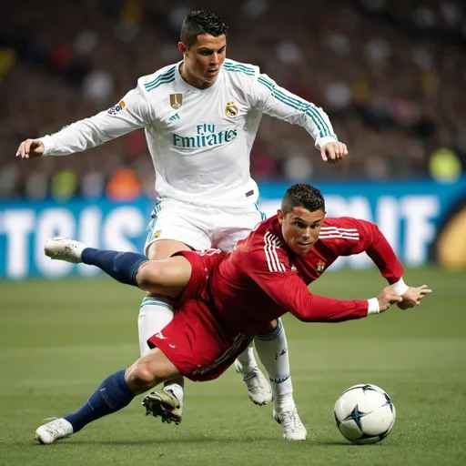Prompt: Ronaldo silde tackling