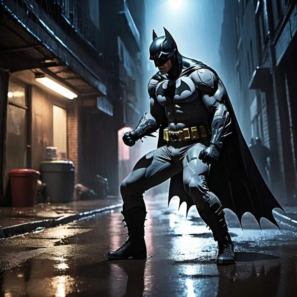 Prompt: batman beating