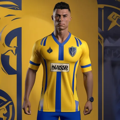 Prompt: 2022 ronaldo al nasser shirt