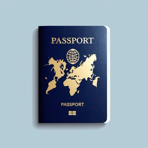 Prompt: An illustration of a passport